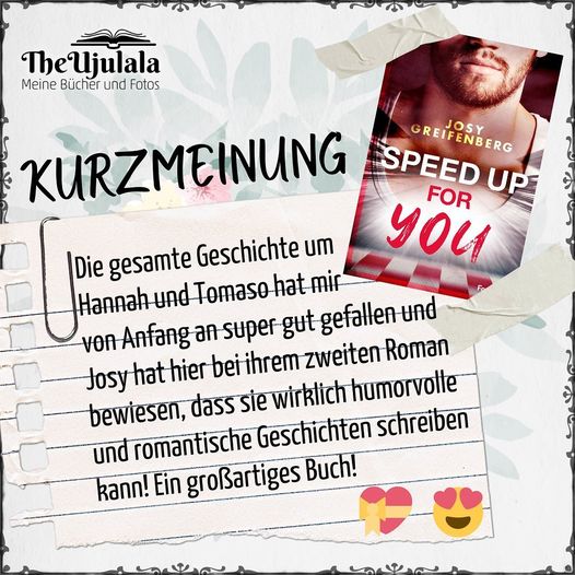 KURZMEINUNG: Josy Greifenberg "Speed up for you" ©2023 Ullstein Buchverlage GmbH